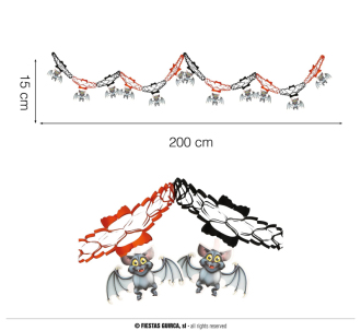 Girlanda s netopiermi 15 x 200 cm